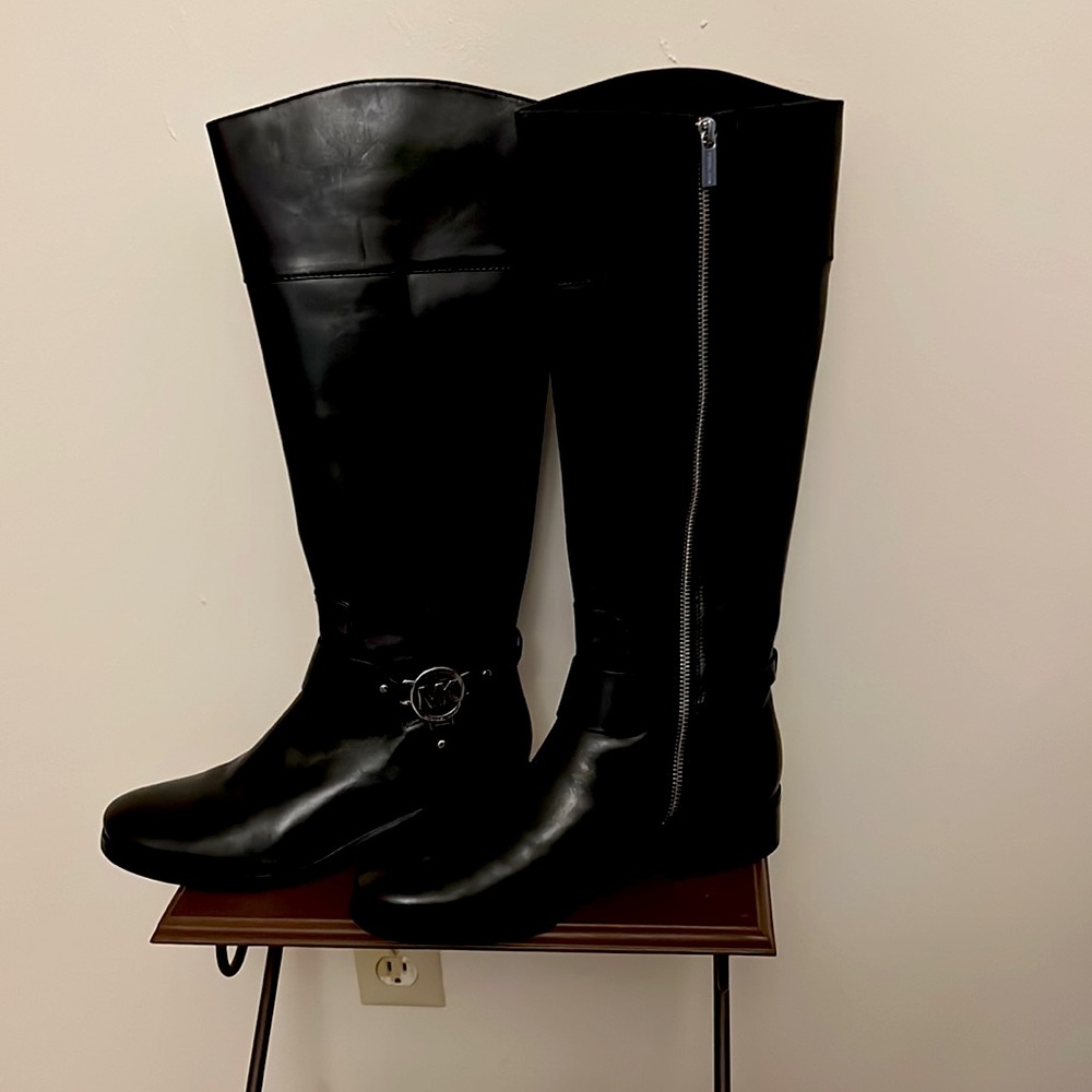 Micheal kor Fulton Harness Leather Black Boots 9M